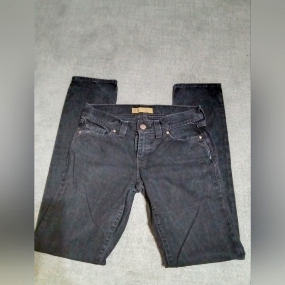 Old Navy Skinny Straight Leg, Black Denim, 6,